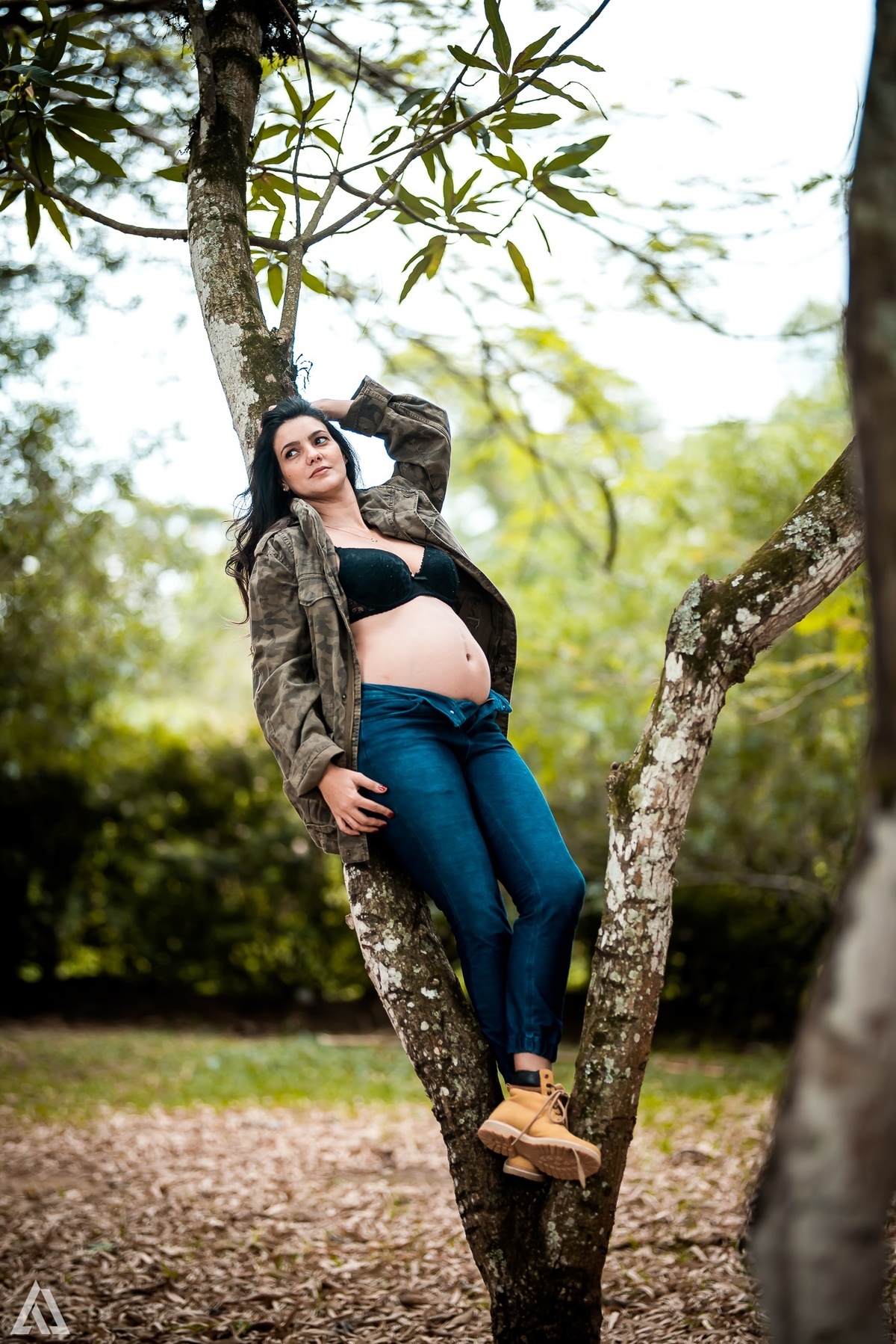 Ensaio Book Gestante Alex Jardim Fotografia Fotógrafo Resende Itatiaia Penedo Porto Real Quatis Barra Mansa Volta Redonda Serrinha do Alambari Casa da Lua Clube Campestre Exército camuflada