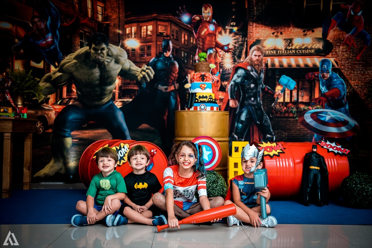 Aniversário Infantil Super Heróis Alex Jardim Fotografia Fotógrafo Resende Itatiaia Penedo Porto Real Quatis Barra Mansa Volta Redonda Celebrare Casa de Eventos