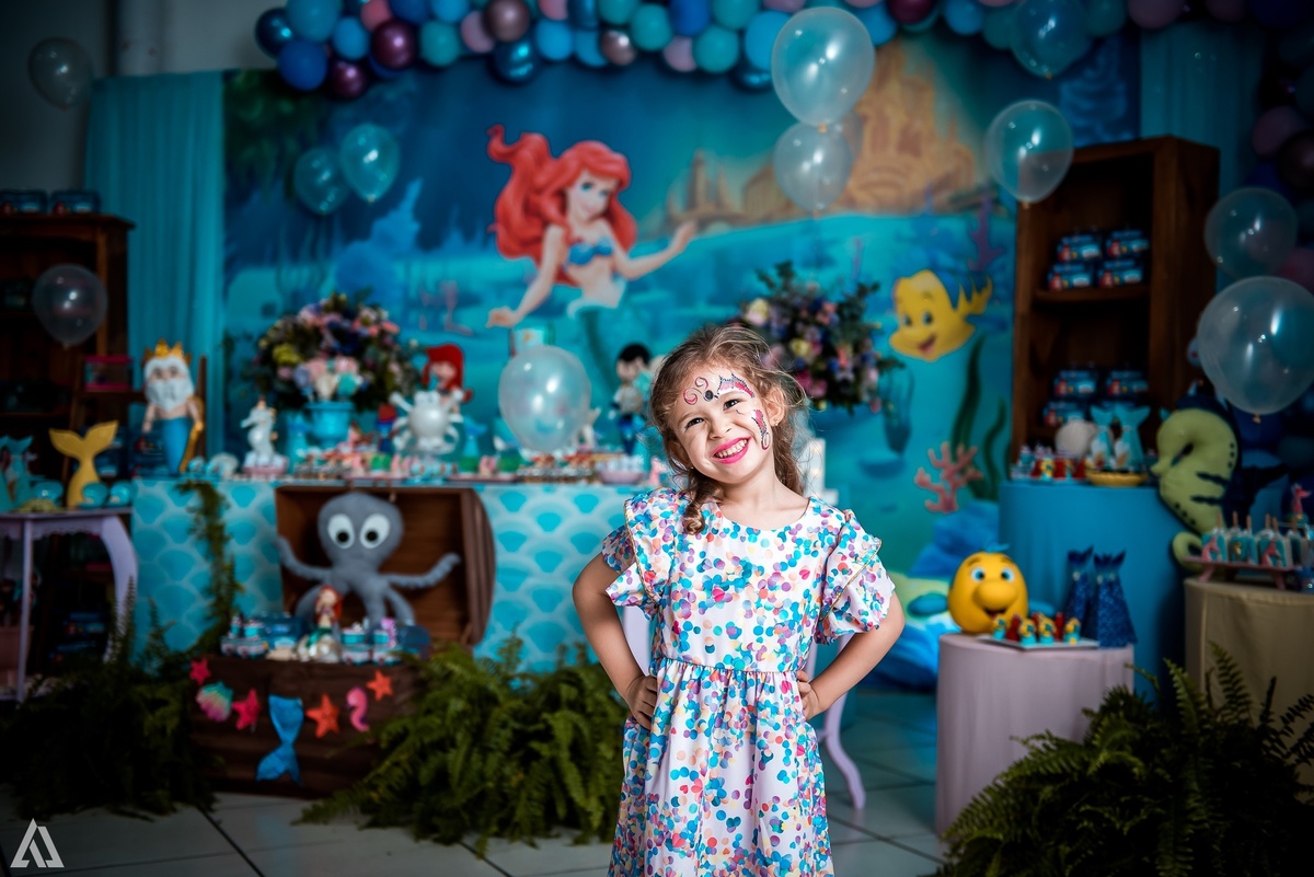 Aniversário Infantil Pequena Sereia Alex Jardim Fotografia Fotógrafo Resende Itatiaia Penedo Porto Real Quatis Barra Mansa Volta Redonda Buffet Pintou Alegria