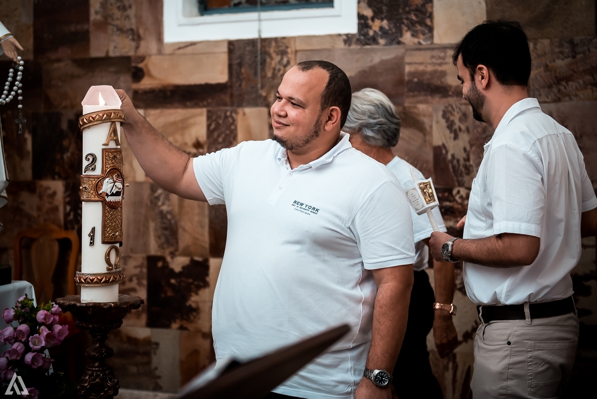 Cerimônia de Batismo Batizado Alex Jardim Fotografia Fotógrafo Resende Itatiaia Penedo Porto Real Quatis Barra Mansa Volta Redonda Igreja de São Sebastião Santa Cecília Cristo Ressuscitado Capelania