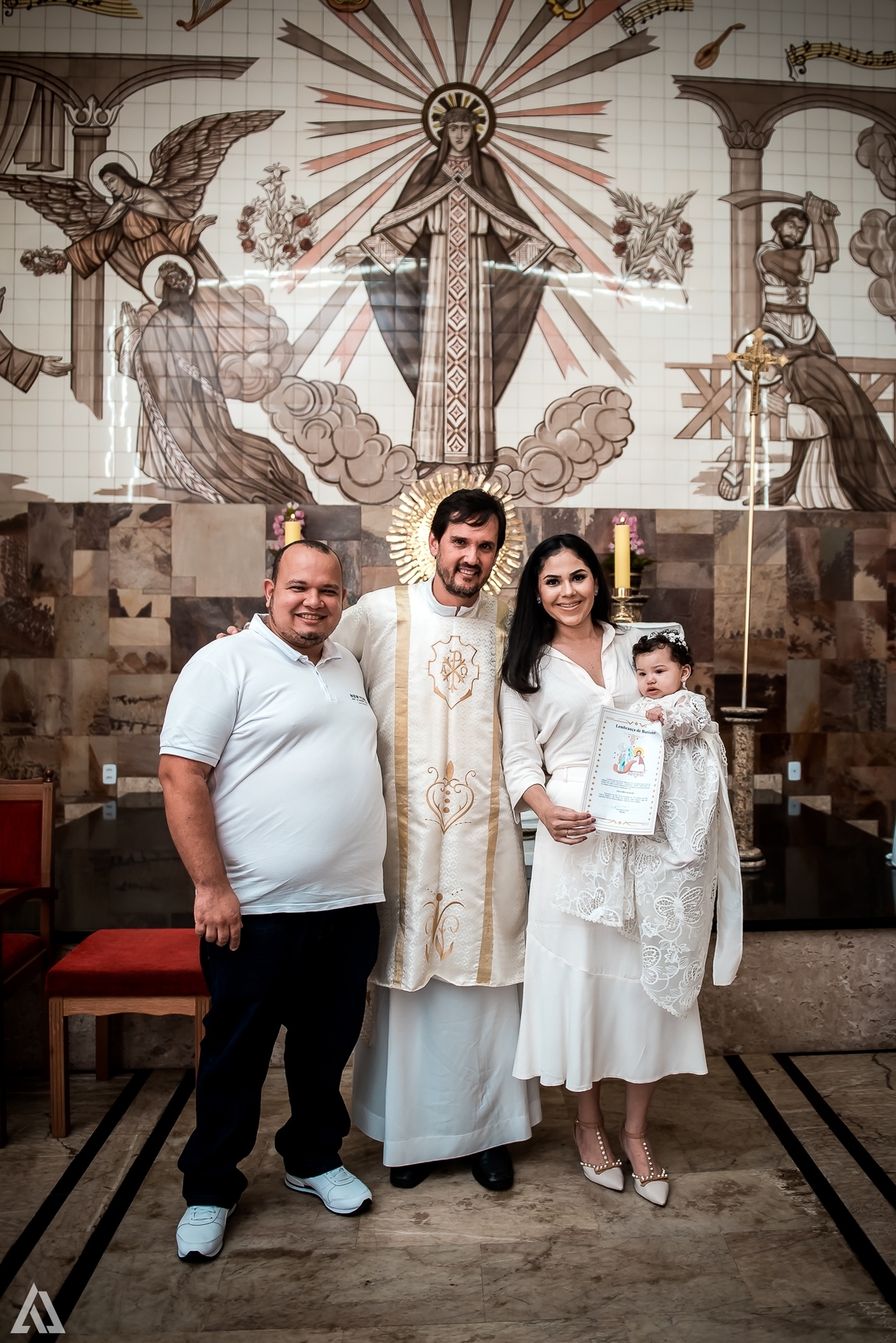 Cerimônia de Batismo Batizado Alex Jardim Fotografia Fotógrafo Resende Itatiaia Penedo Porto Real Quatis Barra Mansa Volta Redonda Igreja de São Sebastião Santa Cecília Cristo Ressuscitado Capelania
