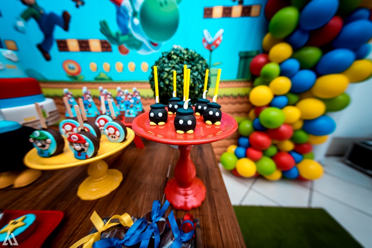 Aniversário Infantil Super Mario Bros Alex Jardim Fotografia Fotógrafo Resende Itatiaia Penedo Porto Real Quatis Barra Mansa Volta Redonda Buffet Pintou Alegria Meu Pé de Jambo La Belle Maison Lenas Buffet Salão de Festas