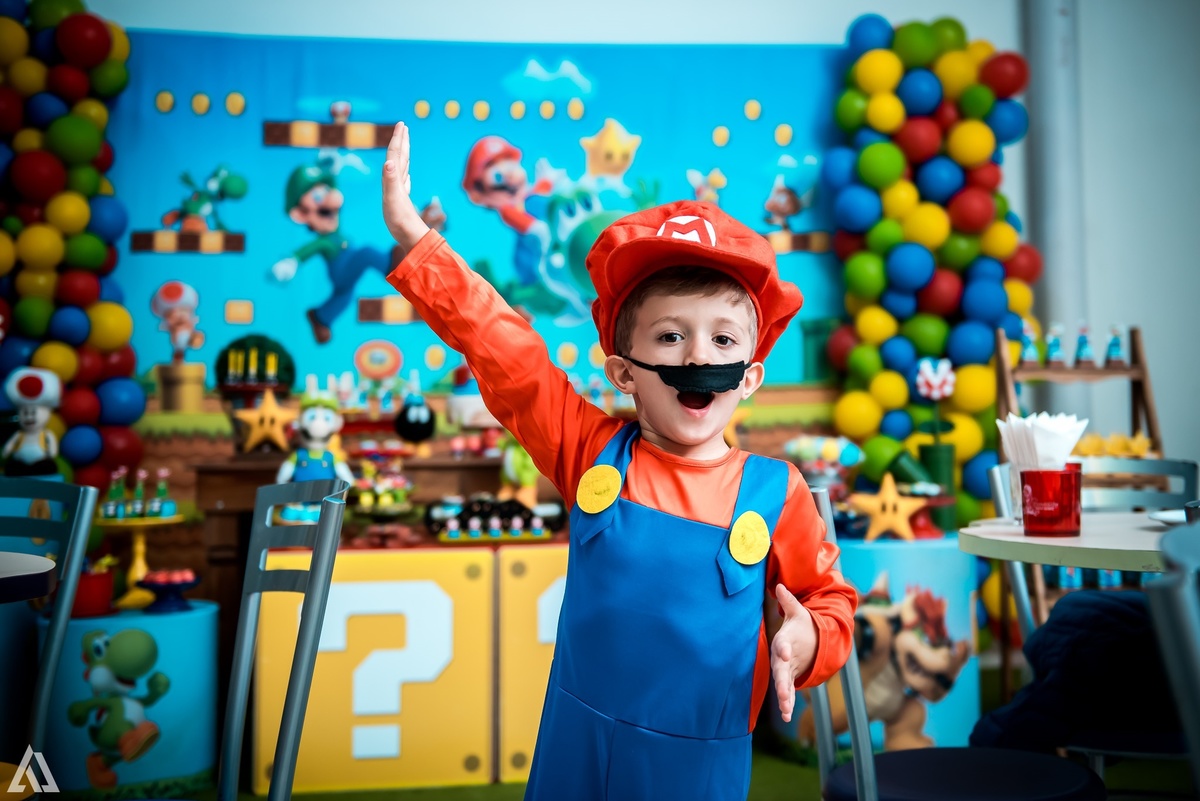 Aniversário Infantil Super Mario Bros Alex Jardim Fotografia Fotógrafo Resende Itatiaia Penedo Porto Real Quatis Barra Mansa Volta Redonda Buffet Pintou Alegria Meu Pé de Jambo La Belle Maison Lenas Buffet Salão de Festas