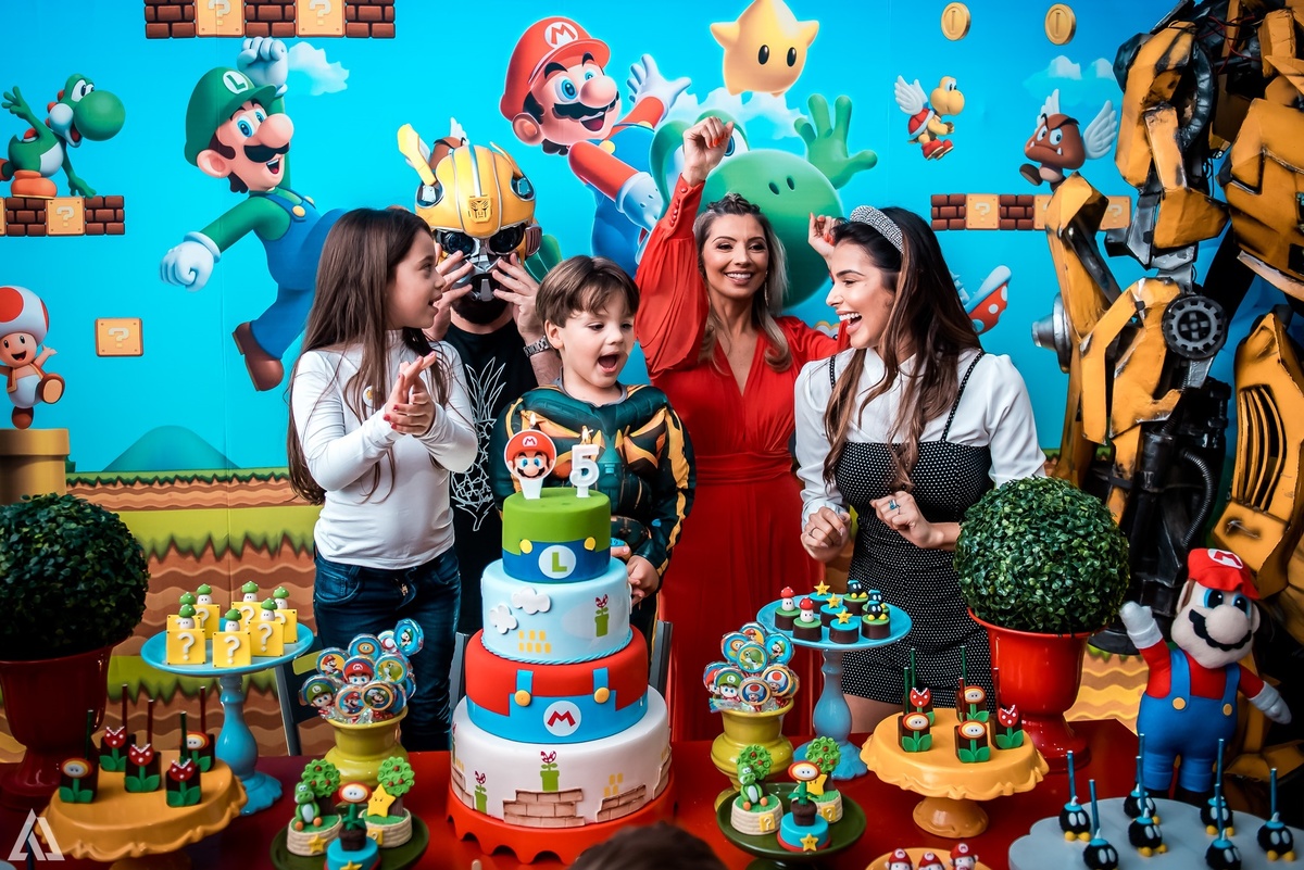 Aniversário Infantil Super Mario Bros Alex Jardim Fotografia Fotógrafo Resende Itatiaia Penedo Porto Real Quatis Barra Mansa Volta Redonda Buffet Pintou Alegria Meu Pé de Jambo La Belle Maison Lenas Buffet Salão de Festas
