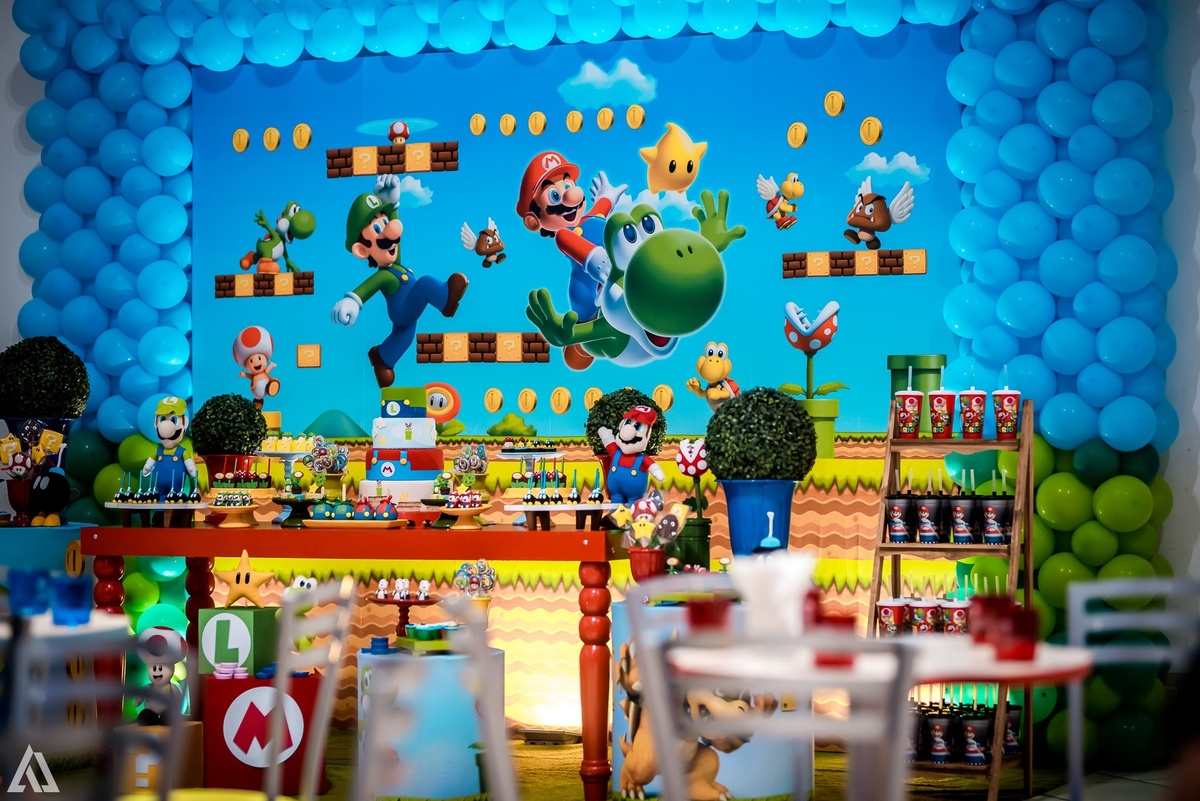 Aniversário Infantil Super Mario Bros Alex Jardim Fotografia Fotógrafo Resende Itatiaia Penedo Porto Real Quatis Barra Mansa Volta Redonda Buffet Pintou Alegria Meu Pé de Jambo La Belle Maison Lenas Buffet Salão de Festas