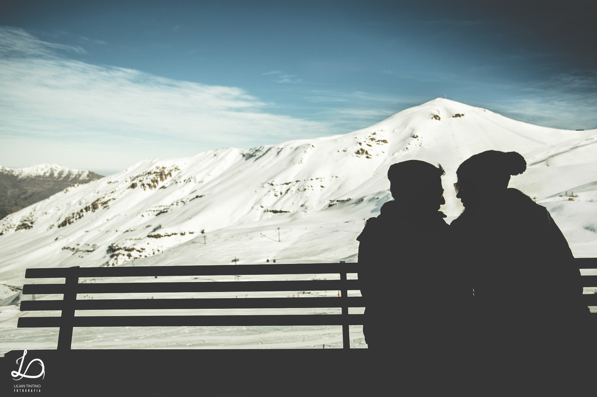 Valle nevado, estação de esqui, onde o frio não intimidou em nada.
