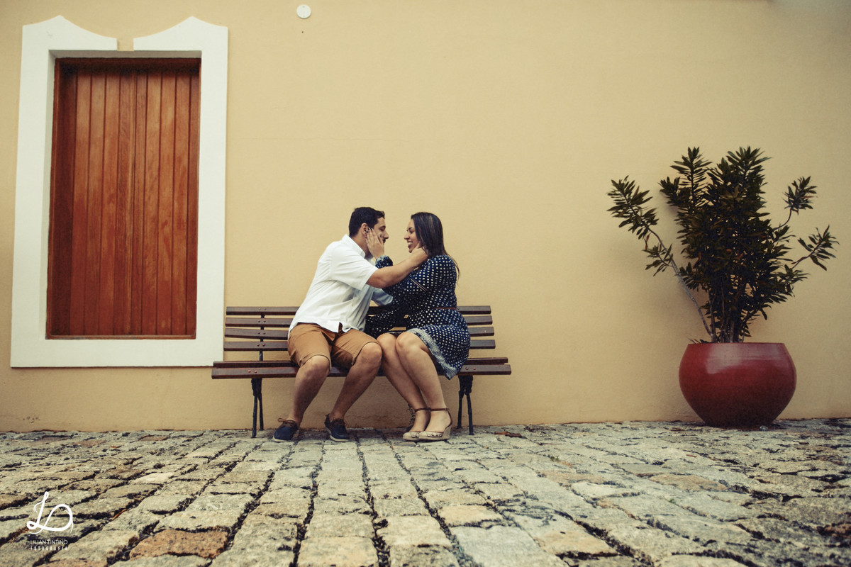Momento de pausa para sentarem, ensaio fotográfico super tranquilo