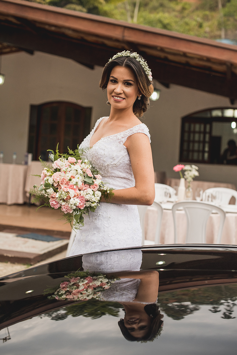 reflexo noiva carro corola