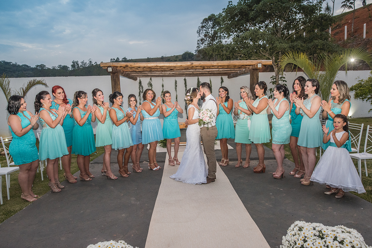 casamento noivos campo, chácara