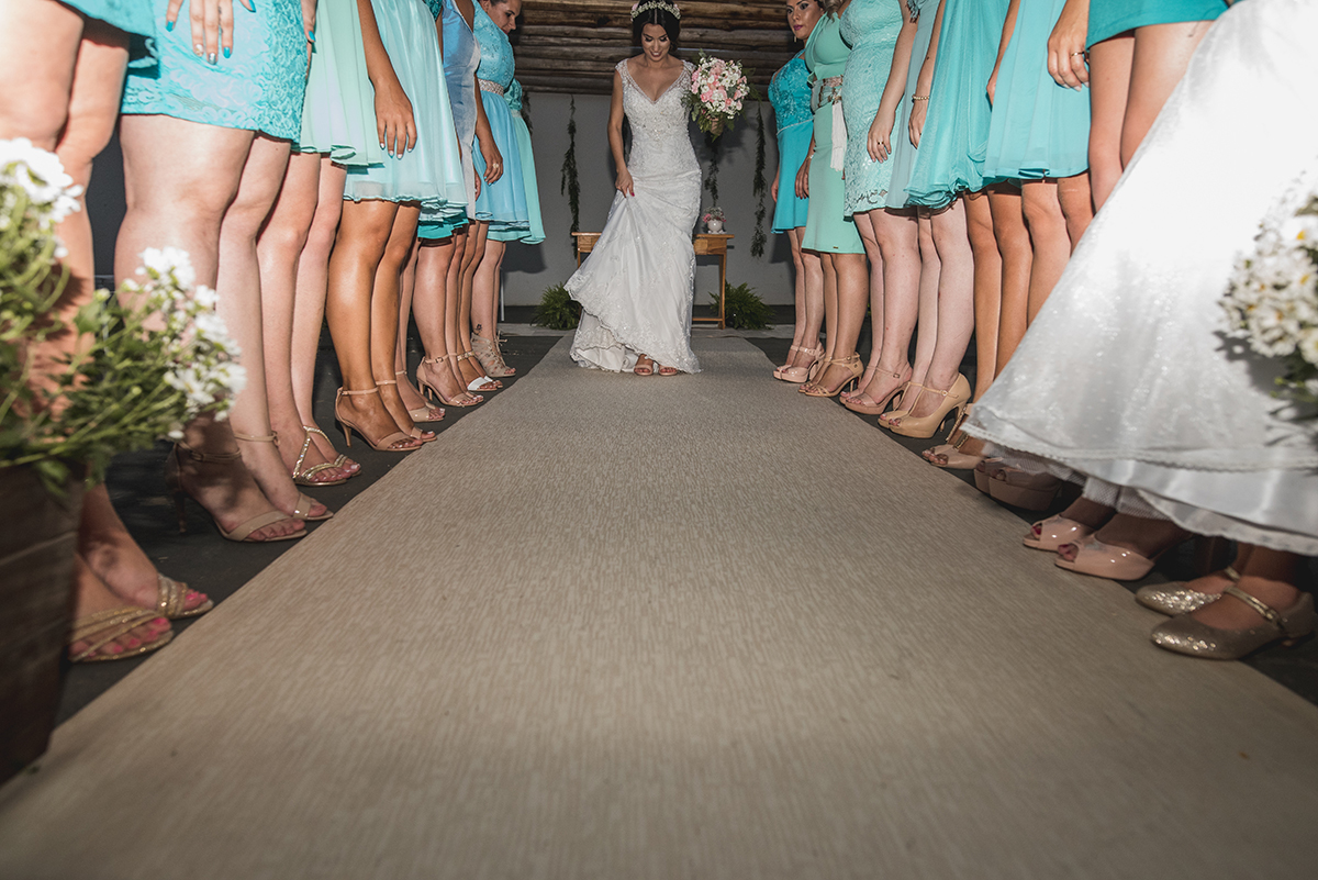 sapato noiva e madrinhas