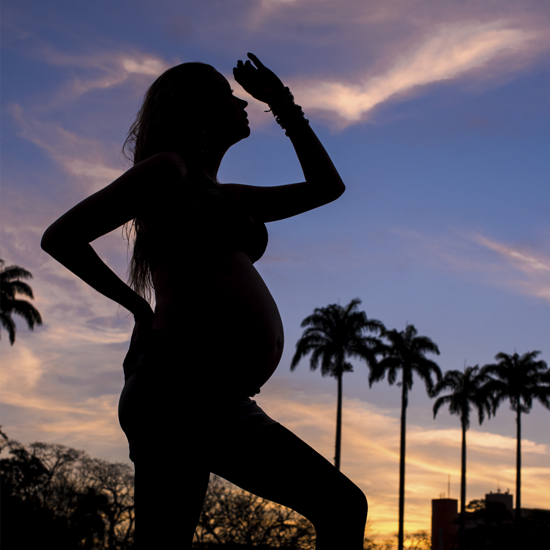 ensaio parque da cidade, silhueta gestante