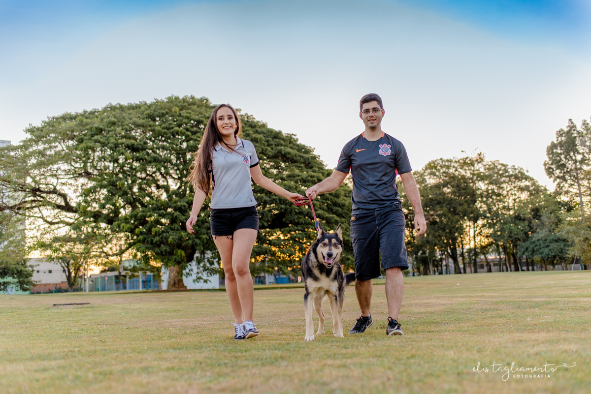 ensaio pré casamento time do Corinthians parque da cidade são josé dos campos