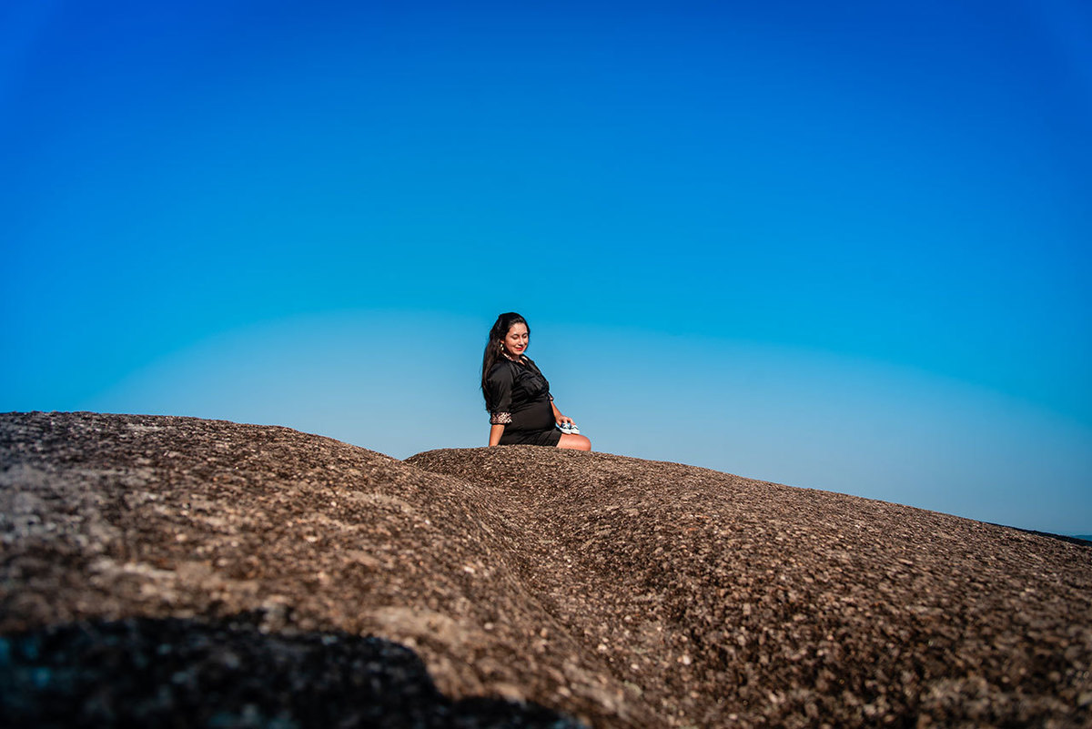 Ensaio Gestante com bike Mirante Pedra São Francisco Monteiro Lobato 