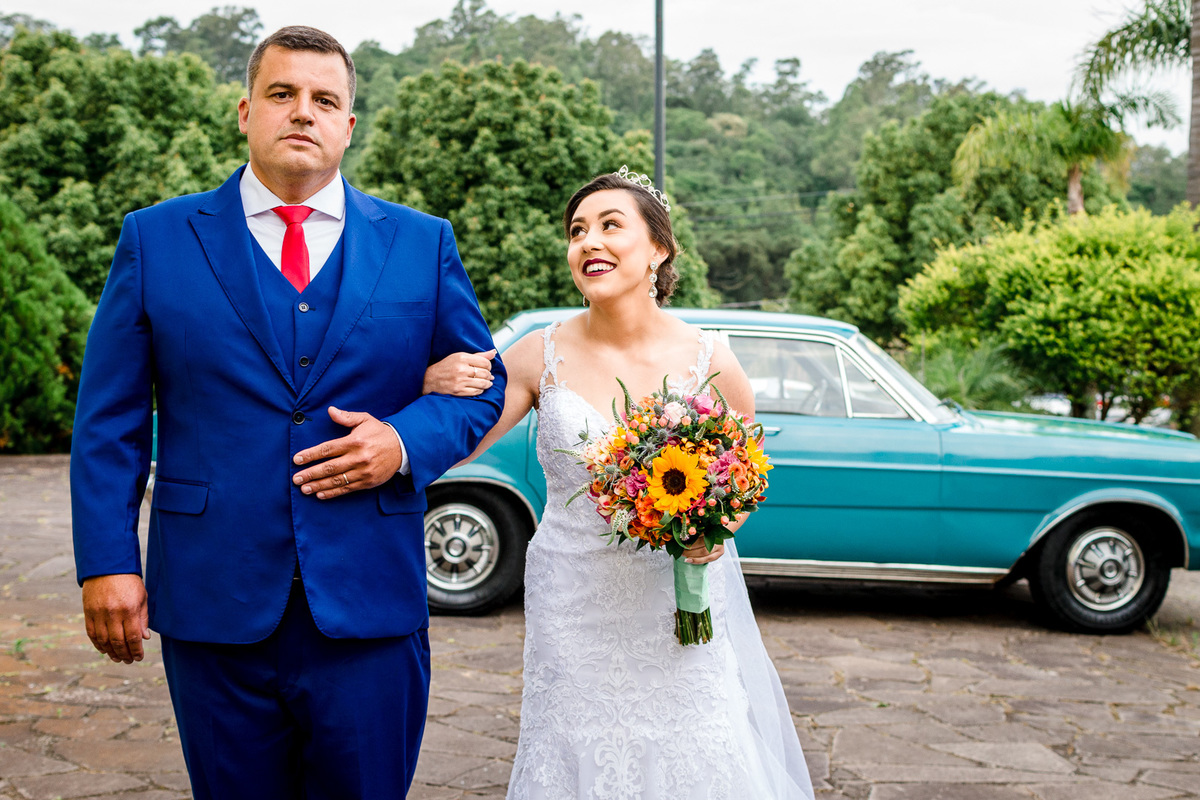 galaxie casamento, carro casamento, chegada da noiva; pai da noiva; orus noivas;