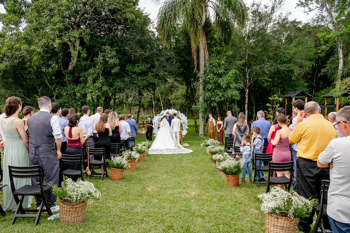 cerimônia de casamento ao ar livre