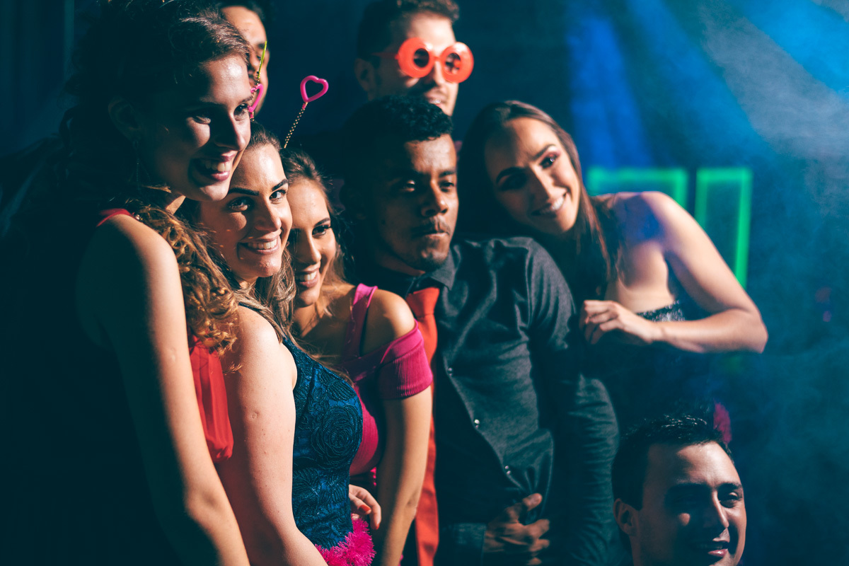 festa de formatura selfie amigos