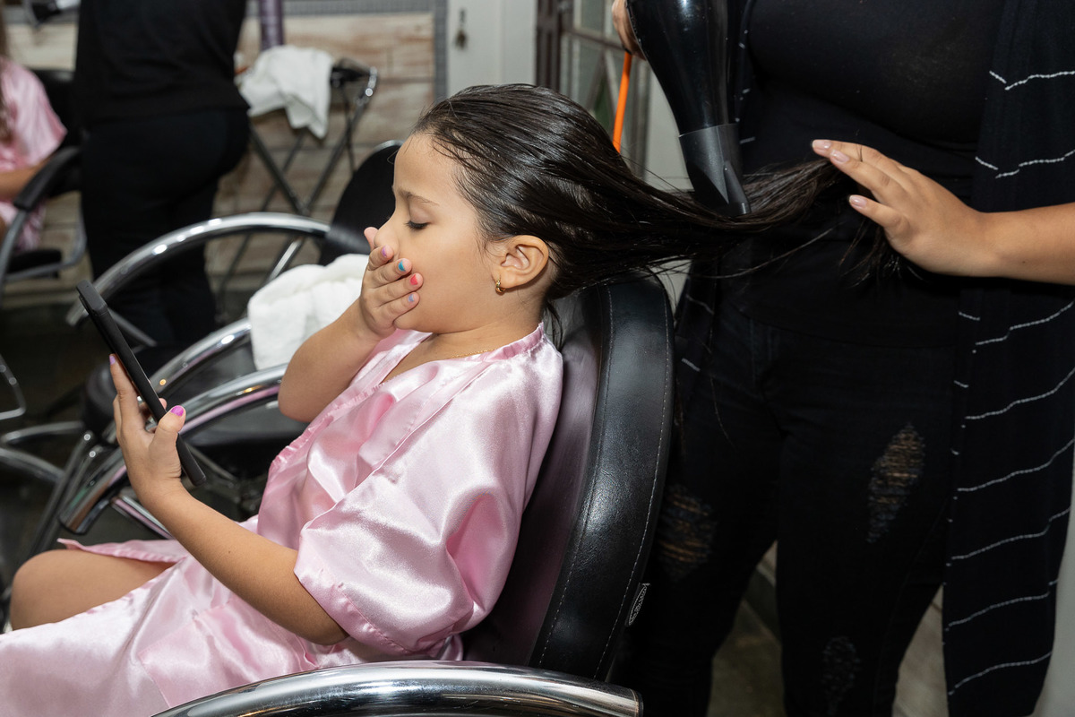 Aniversário no salão de beleza