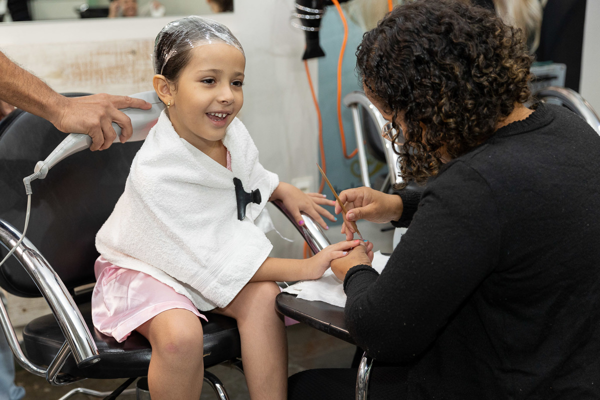 Aniversário no salão de beleza
