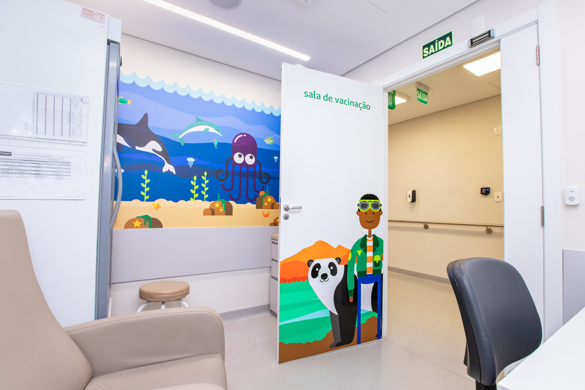 Foto Sala Vacinação Laboratório Unimed POA Unidade Carlos Gomes