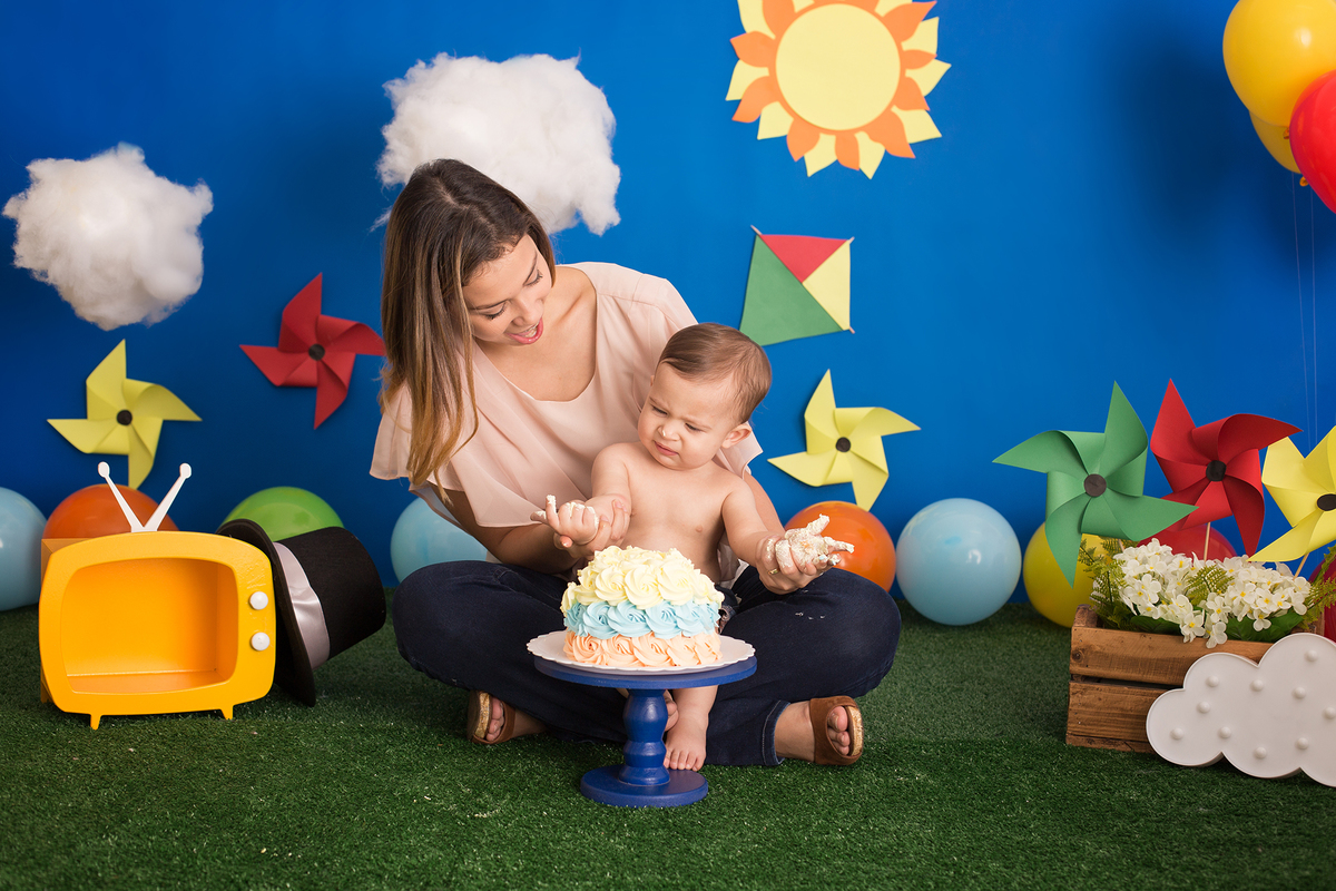 Ensaio Smash the Cake - Mundo Bita