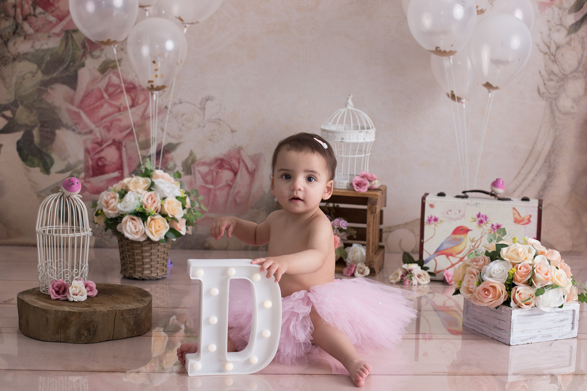 Ensaio Smash the Cake - Jardim Encantado