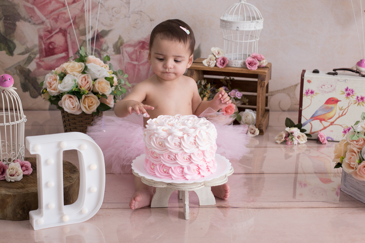 Ensaio Smash the Cake - Jardim Encantado