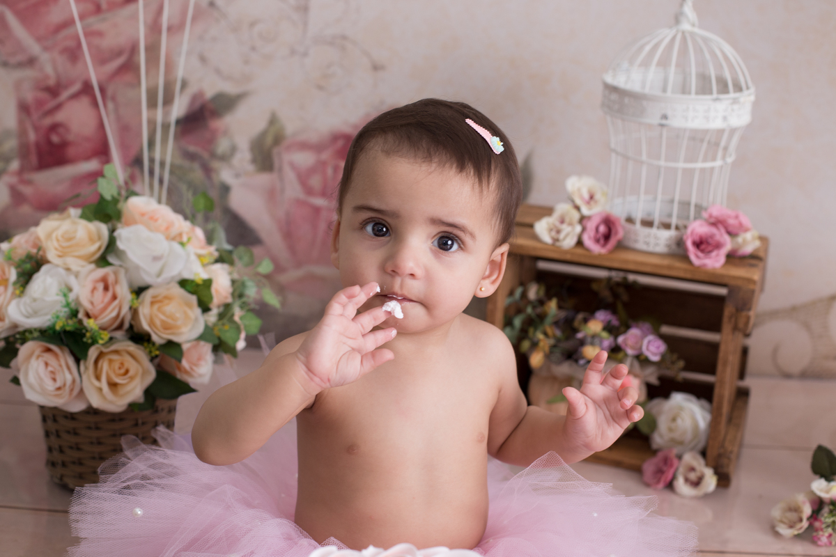 Ensaio Smash the Cake - Jardim Encantado