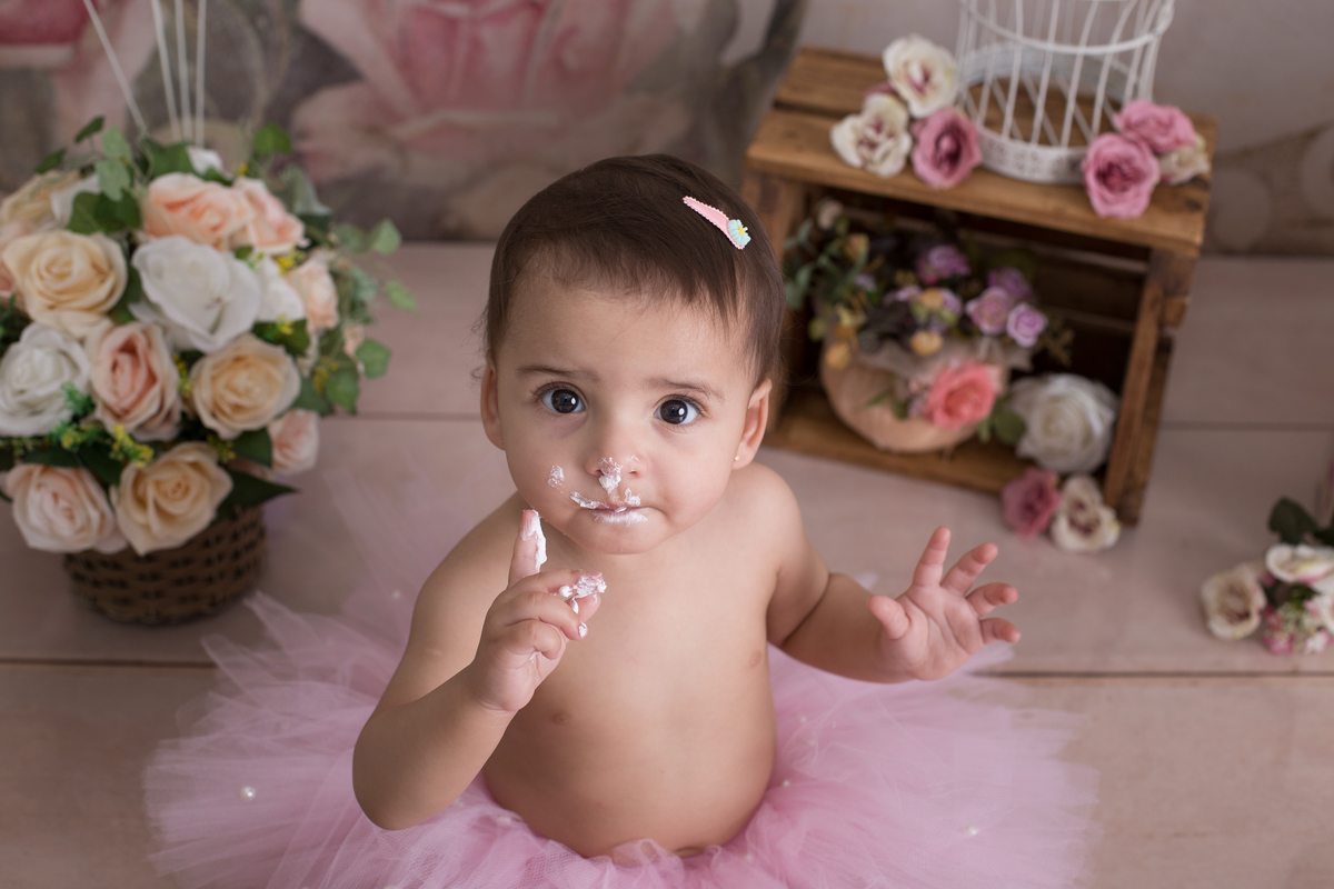 Ensaio Smash the Cake - Jardim Encantado