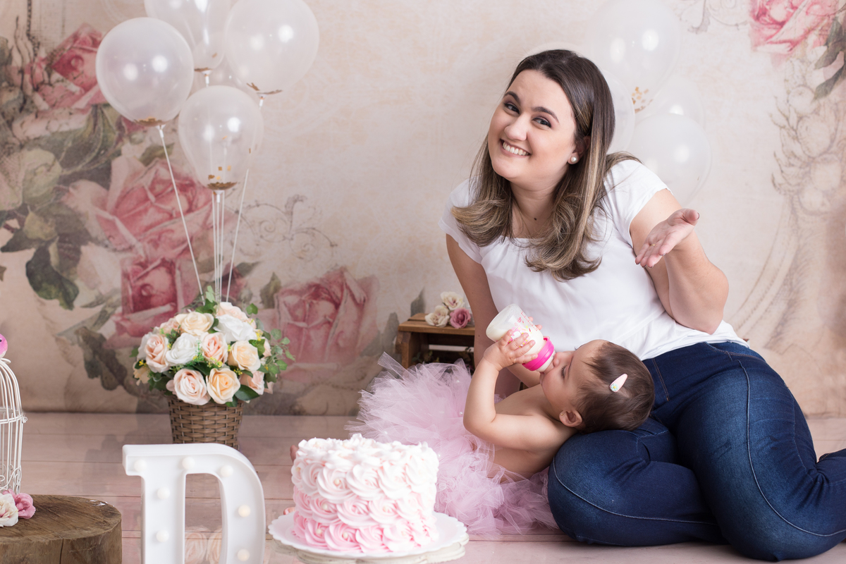 Ensaio Smash the Cake - Jardim Encantado