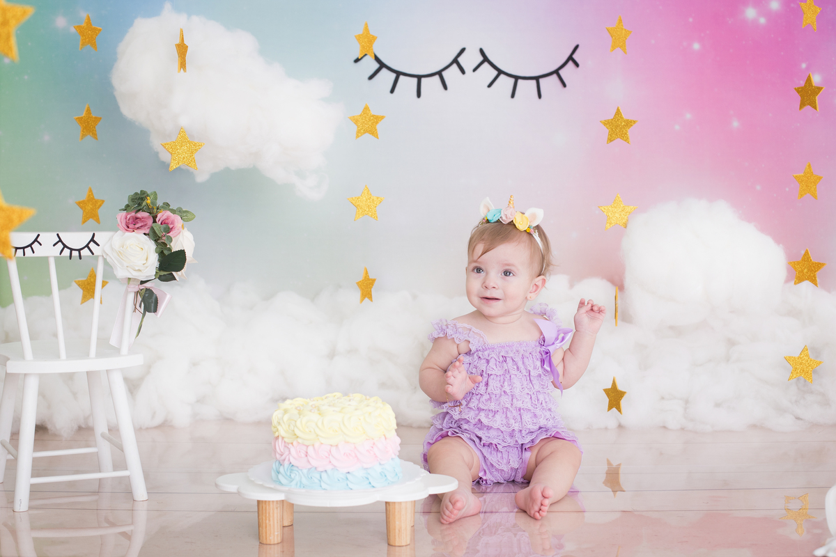Ensaio Smash the Cake em Guarulhos. 
Tema: Unicornio