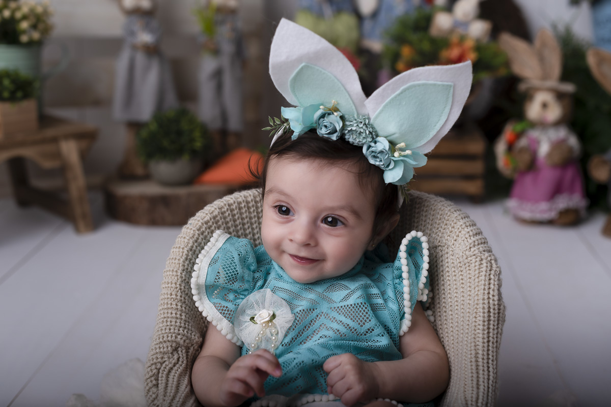 Helena - 3 meses - Ensaio Páscoa - Ponta Grossa/PR