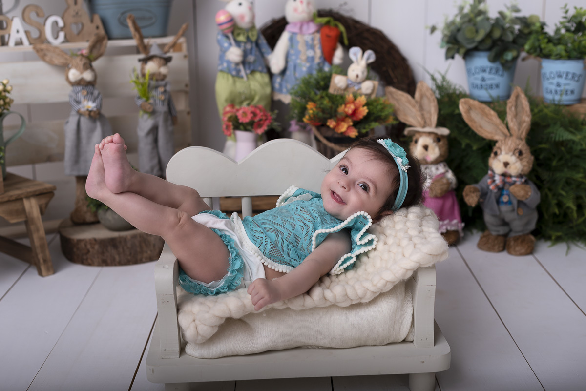 Helena - 3 meses - Ensaio Páscoa - Ponta Grossa/PR