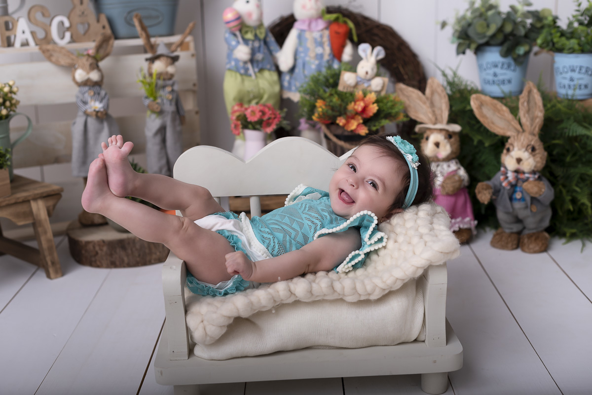 Helena - 3 meses - Ensaio Páscoa - Ponta Grossa/PR