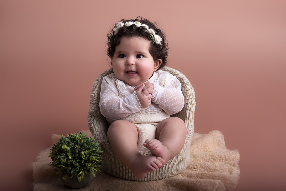 Letícia 5 meses - acompanhamento mensal - Ponta Grossa/PR - Karol Monarini Fotografia