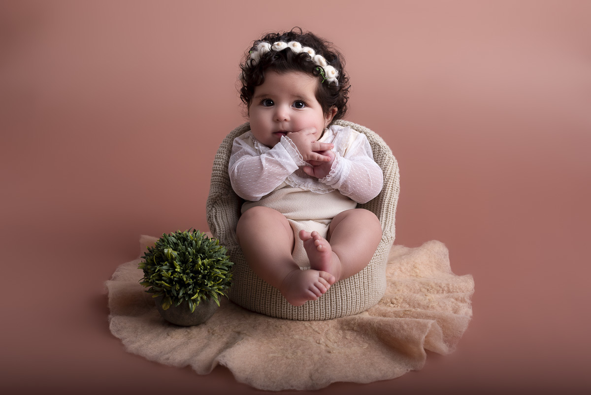 Letícia 5 meses - acompanhamento mensal - Ponta Grossa/PR - Karol Monarini Fotografia