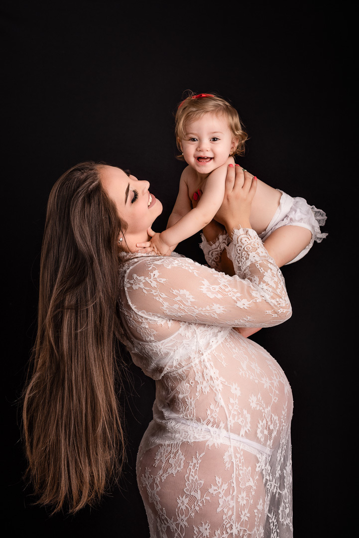 Ensaio Gestante em Estúdio - Ponta Grossa - Gabrielle 32 semanas - A doce espera da Ana Júlia