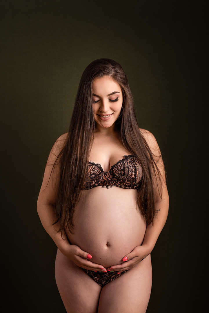 Ensaio Gestante em Estúdio - Ponta Grossa - Gabrielle 32 semanas - A doce espera da Ana Júlia