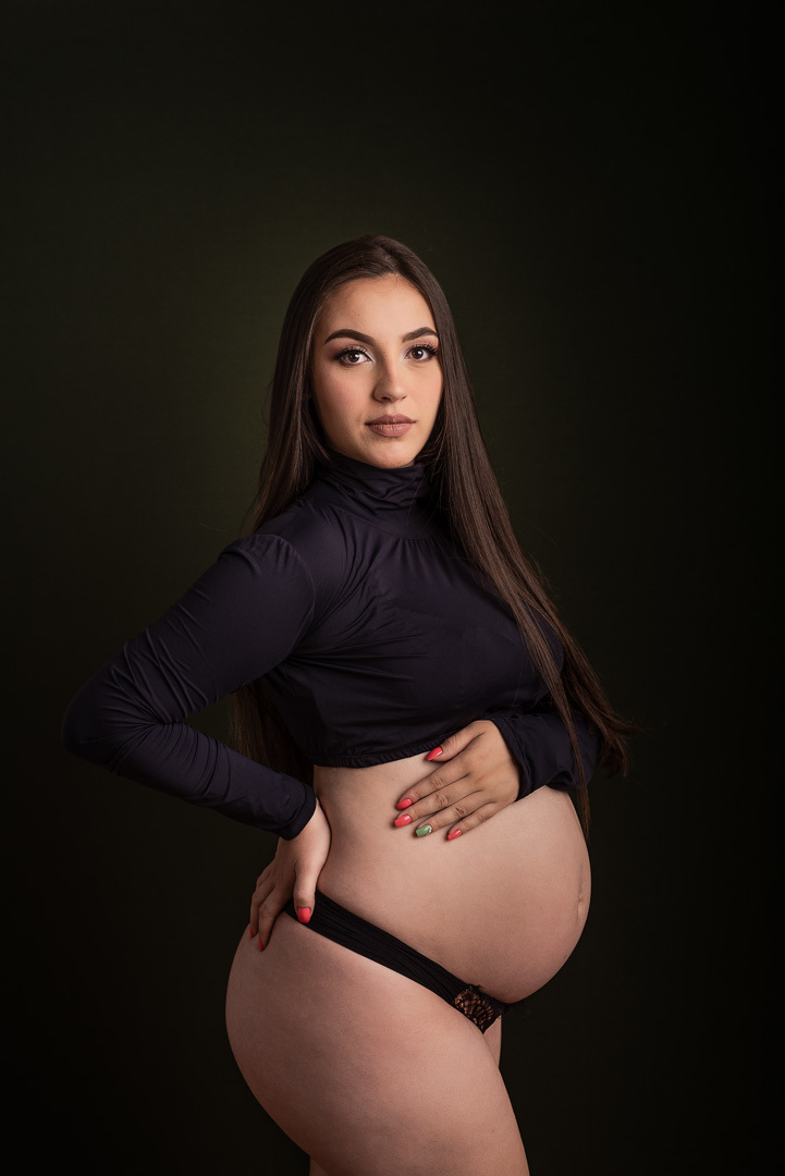 Ensaio Gestante em Estúdio - Ponta Grossa - Gabrielle 32 semanas - A doce espera da Ana Júlia