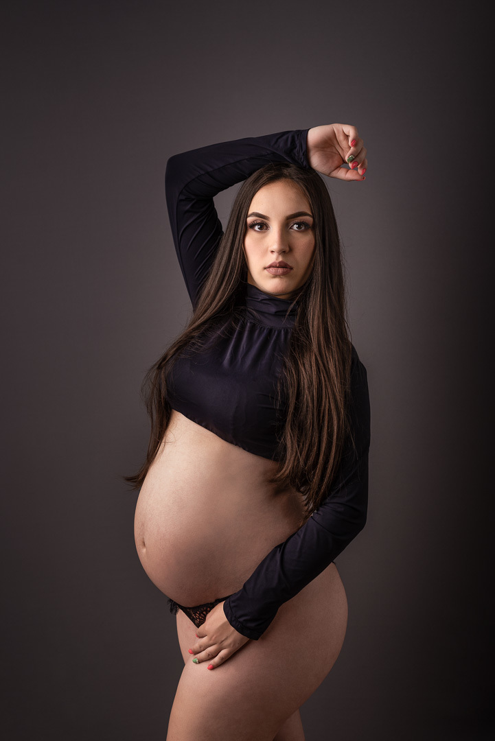 Ensaio Gestante em Estúdio - Ponta Grossa - Gabrielle 32 semanas - A doce espera da Ana Júlia