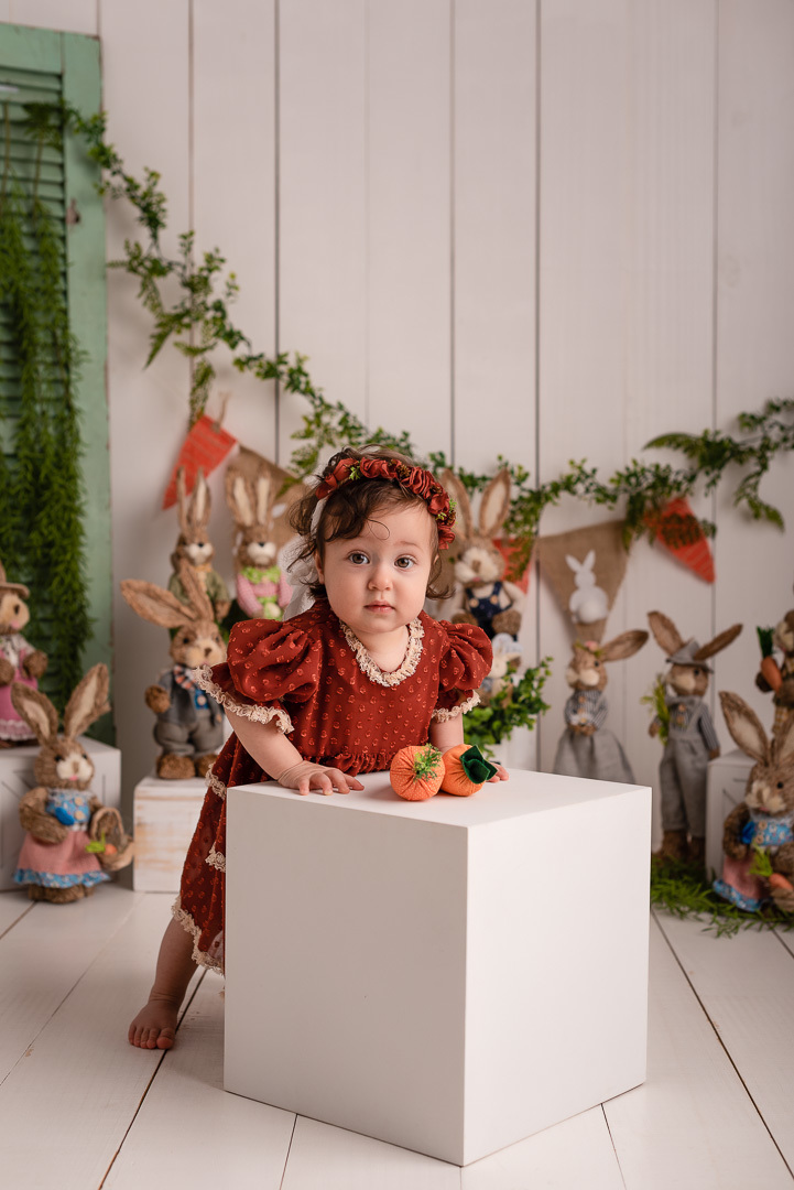 Páscoa 2022 - Ensaio estúdio - Clarice 9 meses - Ponta Grossa
