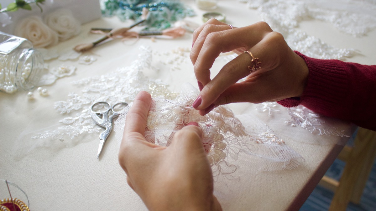 bordados manuais para noivas