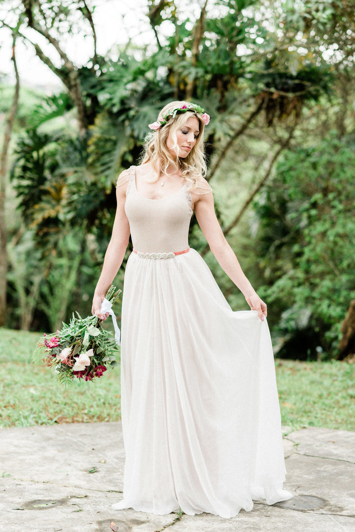 vestido de noiva fluído