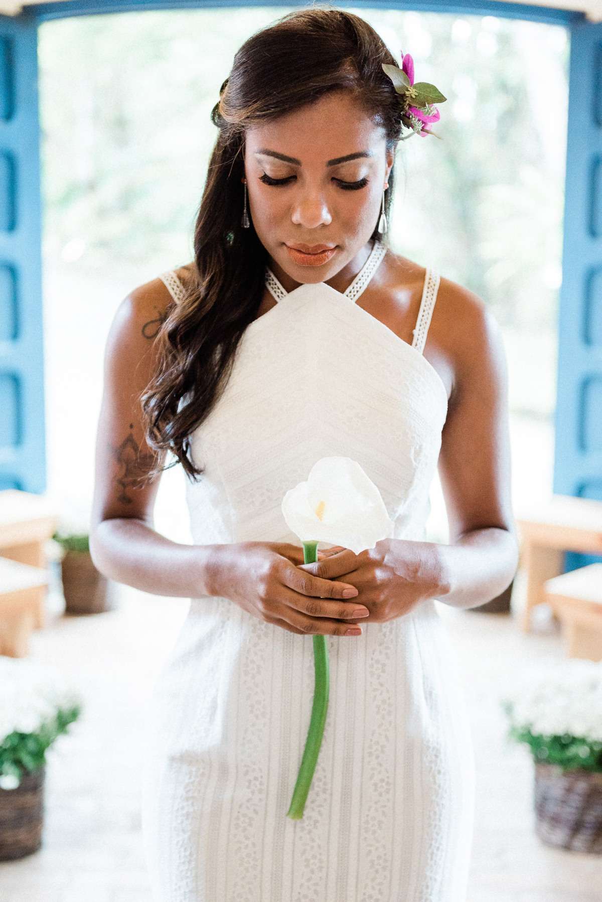 vestido frente única