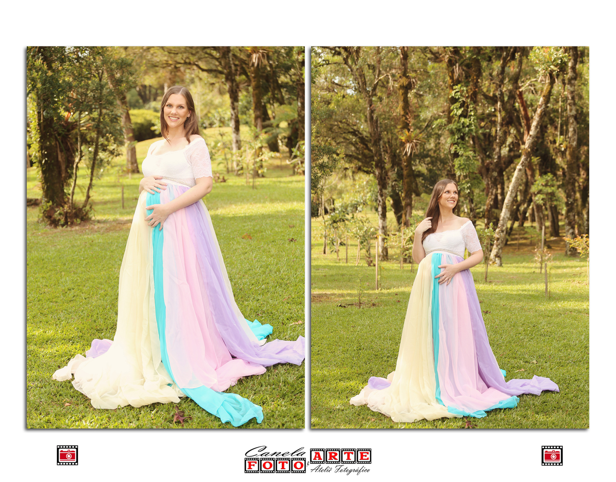 gestação de uma bebê arco-íris