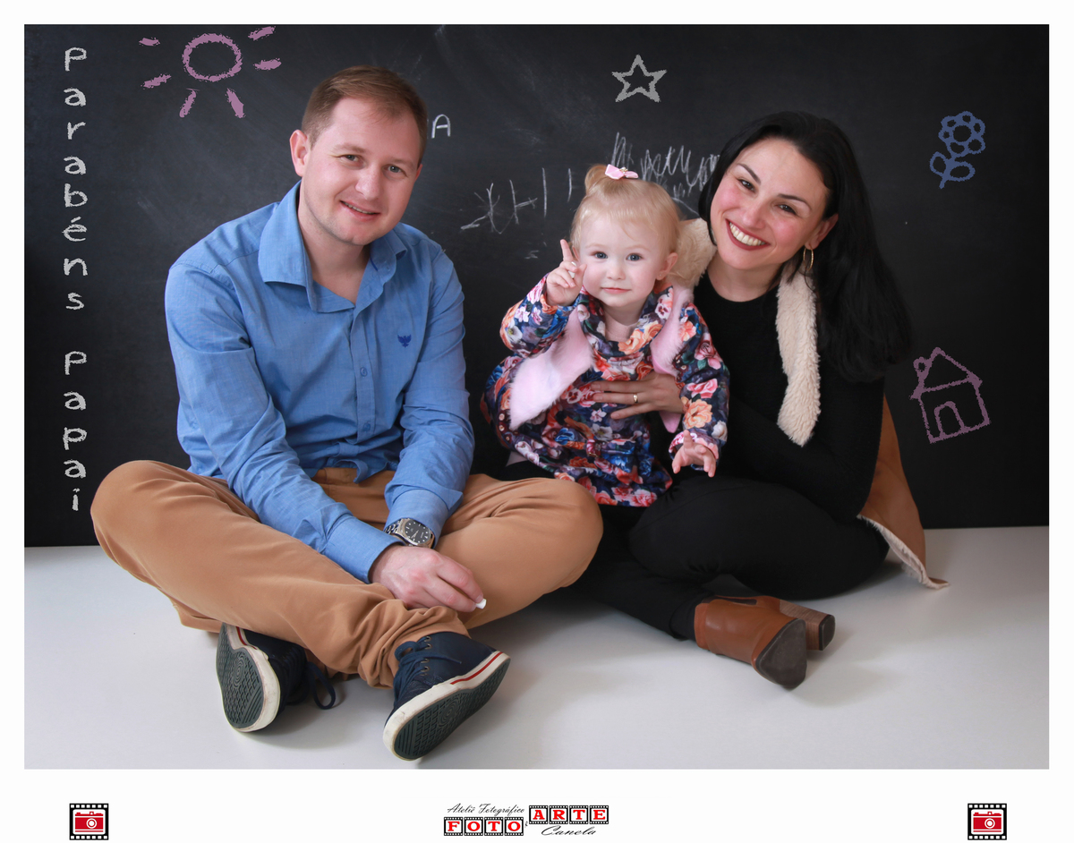 Papai Maiquel e Maria Luiza e a Mamãe Rita