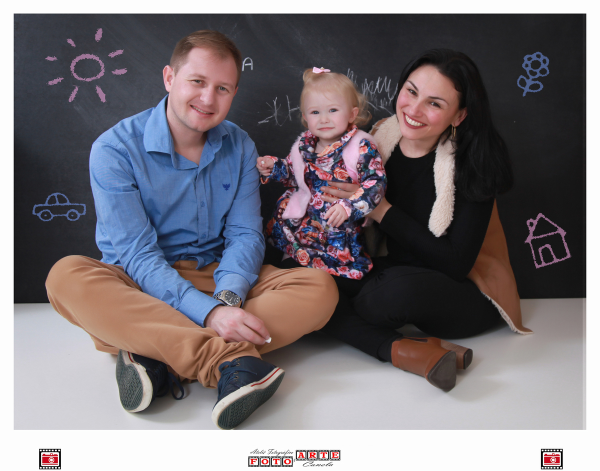 Papai Maiquel e Maria Luiza e a Mamãe Rita