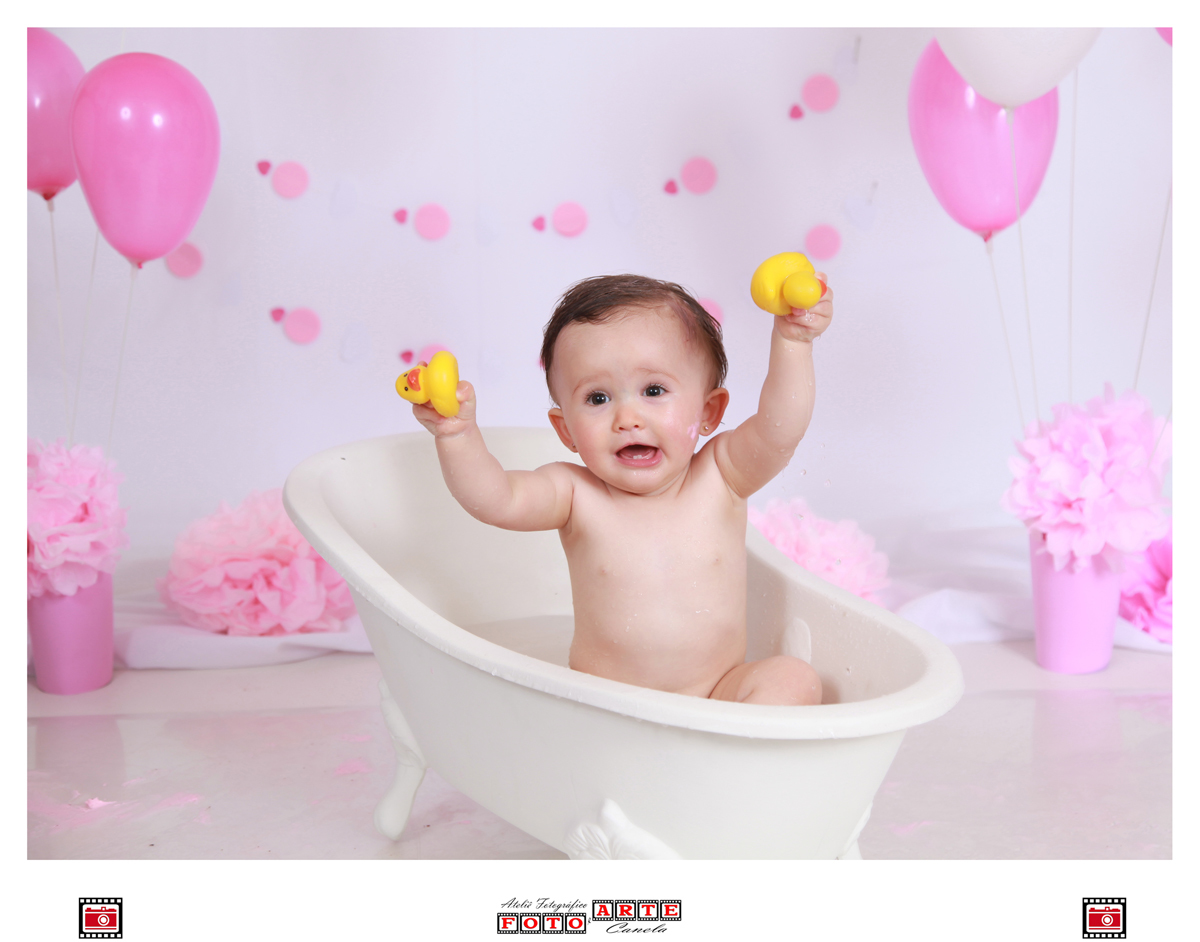 ensaio fotográfico infantil na banheira