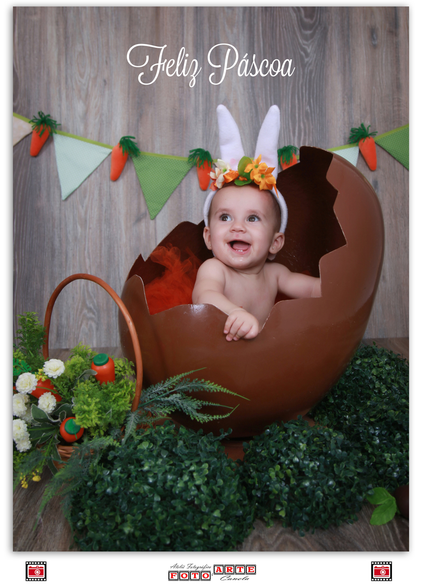 menina dentro ovo páscoa