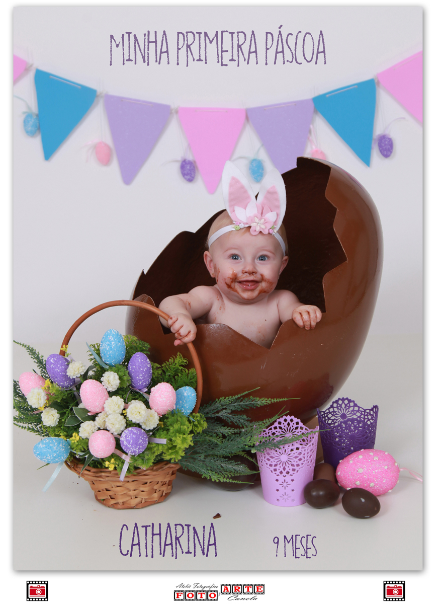 chocolates e flores de páscoa