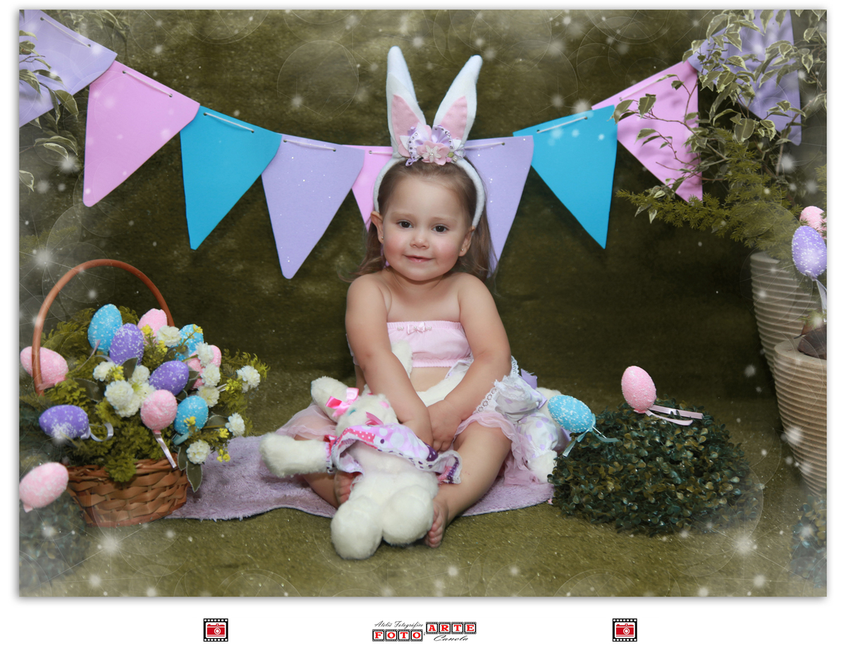 sentando no chão com coelhos